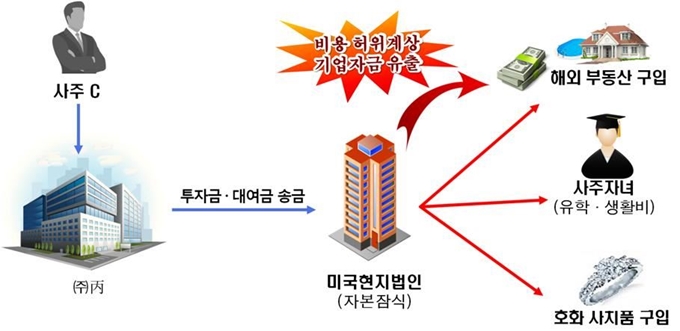 국세청 조사 예정인 해외 계열사를 활용한 법인자금 유출 사례. 국세청 제공