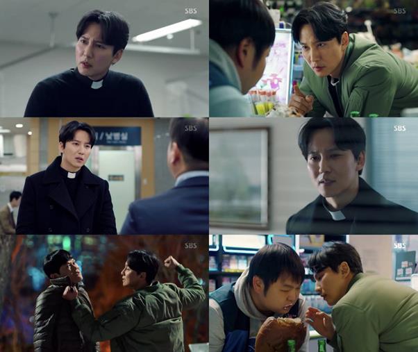 ‘열혈사제’ 김남길의 연기가 화제다. SBS 방송 캡처