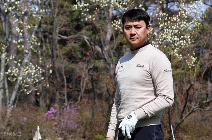 29일 경기 성남 남서울골프연습장에서 2018 KPGA 상금왕 박상현 선수가 포즈를 취하고 있다. 홍윤기 인턴기자