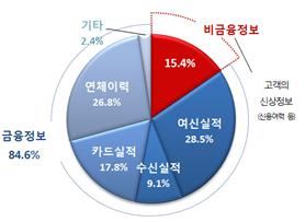 은행 신용평가항목 비중. 금융감독원 제공