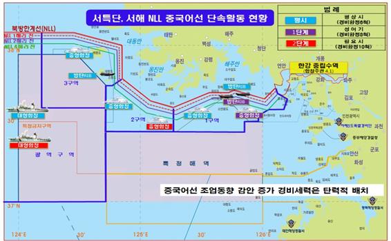 중부지방해양경찰청 서해5도 특별경비단 중국어선 단속활동 현황. 해양경찰청 제공