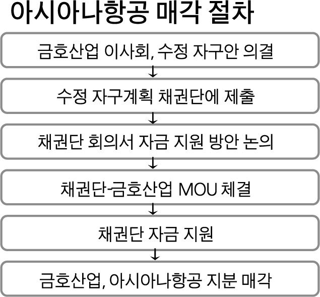 아시아나항공 예상 매각 절차 그래픽=박구원 기자