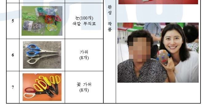 박사 논문 작성 당시 원예치료실험 대상자와 함께 촬영한 한성주 전 아나운서의 모습. 논문 캡쳐