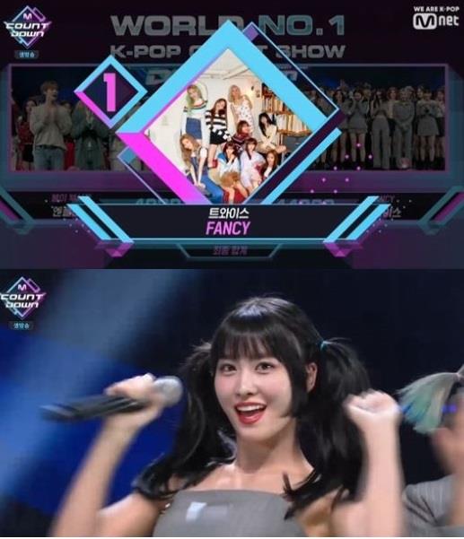 ‘엠카운트다운’ 트와이스가 1위를 차지했다.엠넷 방솓ㅇ 캡처