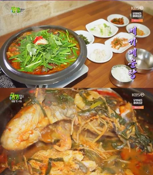 ‘생생정보’ 메기 매운탕 맛집이 시선을 끌고 있다. KBS 방송 캡처