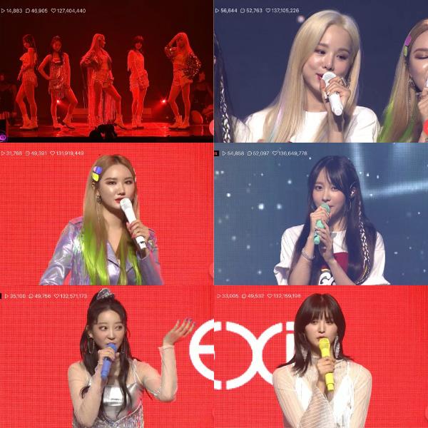 EXID 팬 쇼케이스에서 매력을 뽐냈다. EXID V라이브 캡처