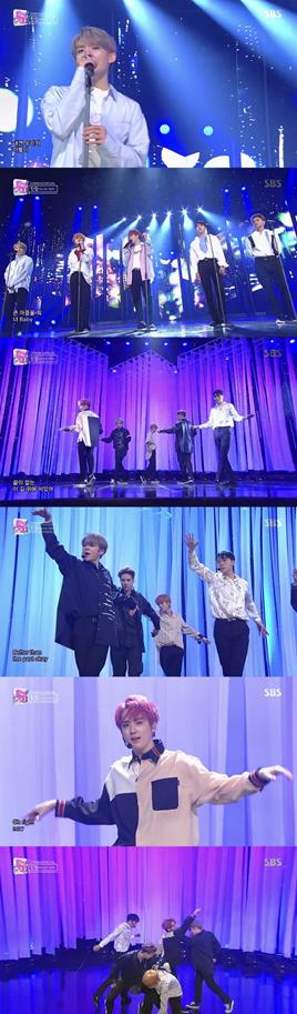 틴탑의 ‘인기가요’가 화제다. SBS 방송 캡처