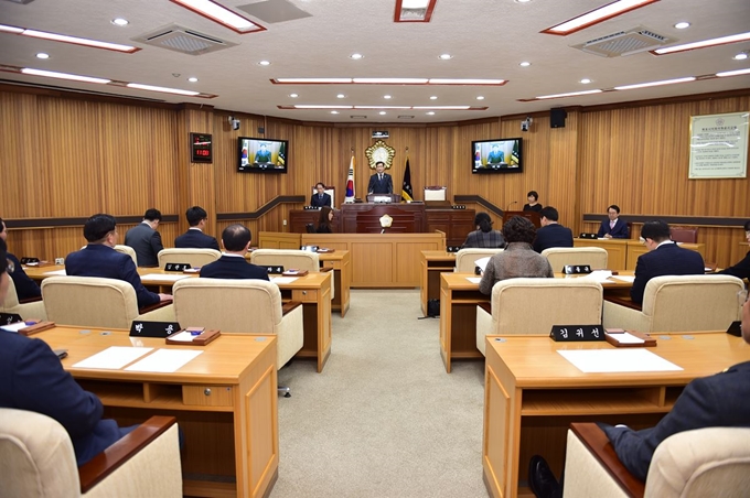 [한국일보 자료사진]제 11대 목포시의회 본회의 전경