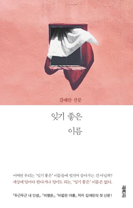 김애란 '잊기 좋은 이름'(열림원)