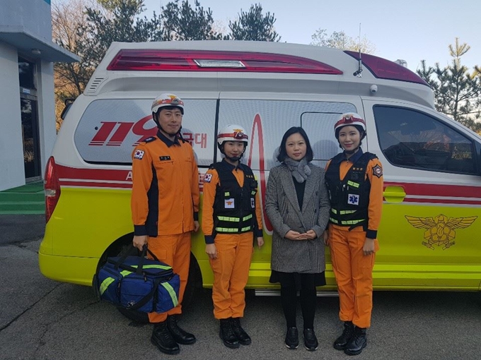 충남소방본부가 임산부 119구급 서비스를 운영, '새생명지킴이' 역할을 하고 있다. 충남도 제공