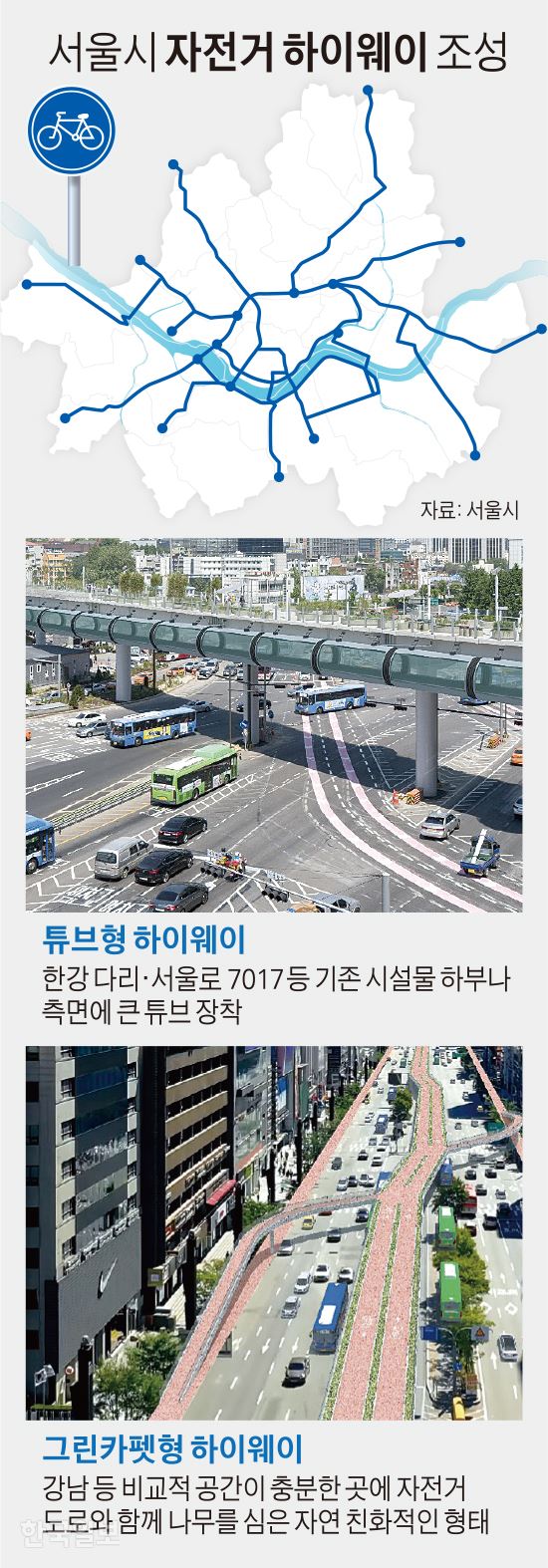 [저작권 한국일보]서울시 자전거 하이웨이 조성 / 김문중 기자/2019-07-15(한국일보)