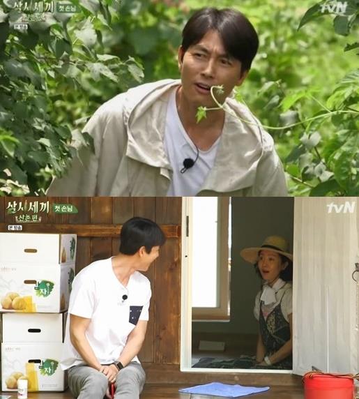 ‘삼시세끼 산촌편’에 정우성이 등장했다. tvN 방송캡처