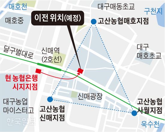 [저작권 한국일보]대구 농협은행 시지지점 이전지 / 김문중 기자/2019-08-14(한국일보)