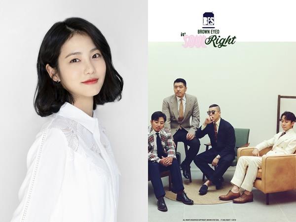 신예은(왼쪽)이 브라운아이드소울(오른쪽)의 신곡 내레이션에 참여했다. JYP, 롱플레이뮤직 제공