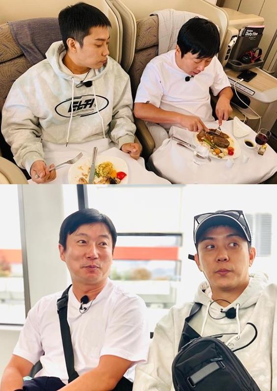 ‘신서유기 외전 : 삼시세끼 – 아이슬란드 간 세끼’ 이수근과 은지원의 기내 티키타카가 공개된다. tvN 제공