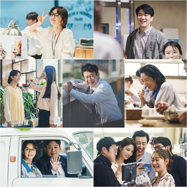 ‘청일전자 미쓰리’ 비하인드 컷이 공개됐다. tvN 제공