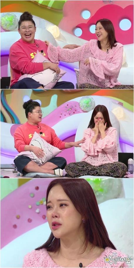 백지영이 ‘안녕하세요’에서 눈물을 쏟았다. KBS2 제공