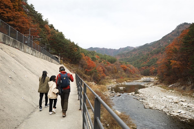 낙동강비경길은 계곡이 깊은데 비해 물길 따라 가는 길이라 크게 힘들지는 않다.