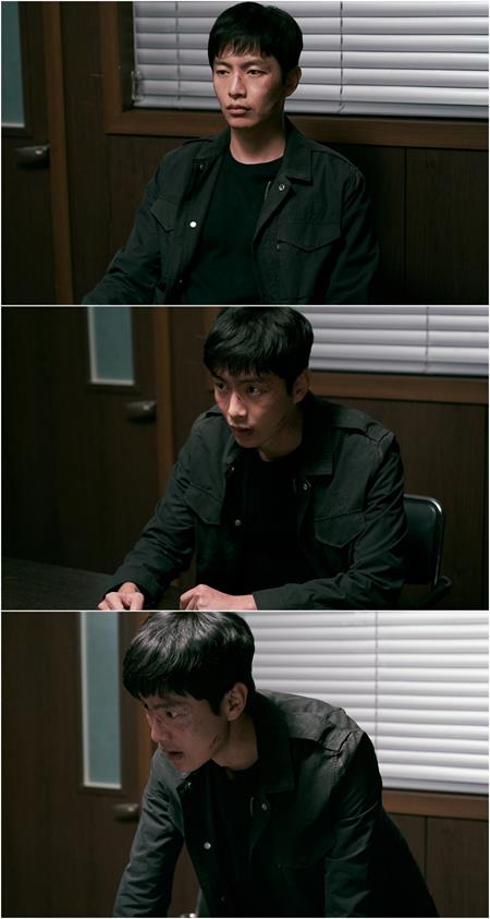 ‘모두의 거짓말’ 이민기가 상처투성이 얼굴로 포착됐다.OCN 제공