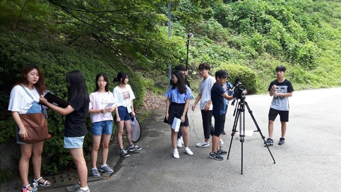 남양주영화제작 꿈의학교 참가 학생들 모습. 경기도꿈의학교네트워크 제공