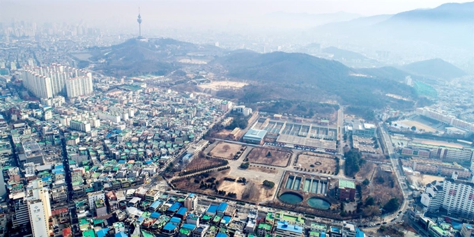 22일 대구시 신청사 부지로 선정된 옛 두류정수장 전경. 대구시 제공