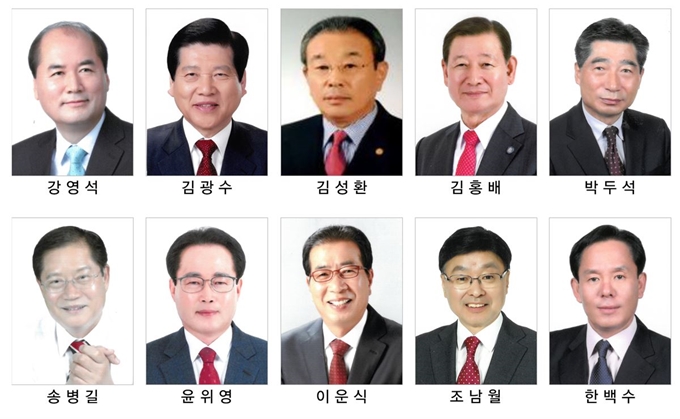 경북 상주시장 재선거 예비후보자(가나다순).