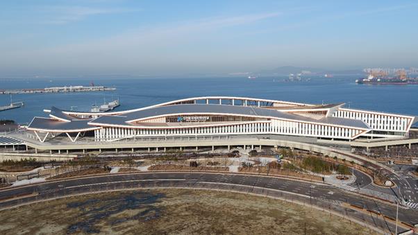 인천항 새 국제여객터미널 전경. 인천항만공사