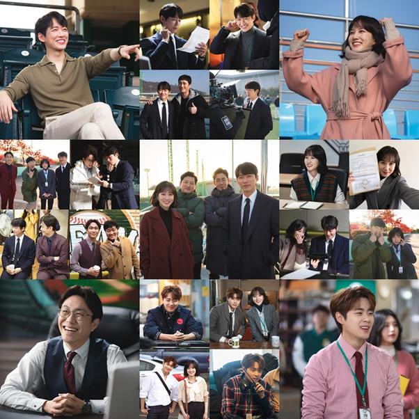 ‘스토브리그’ 비하인드 컷이 공개됐다. SBS 제공