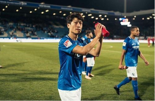 보훔에서 활약 중인 이청용. 한국일보 자료사진