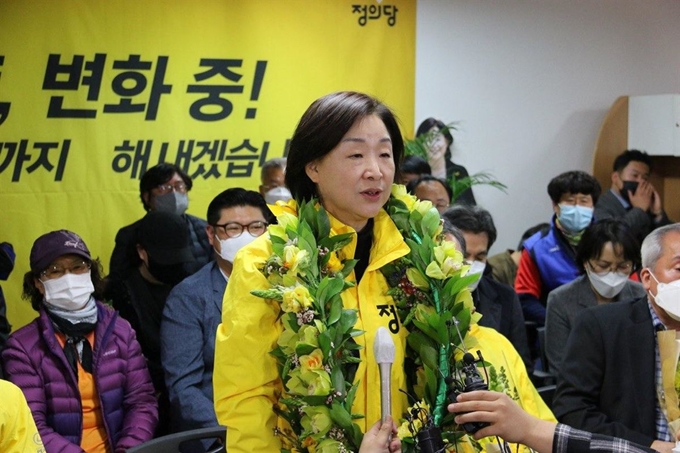 정의당 심상정 당선인. 심상정 선거캠프 제공