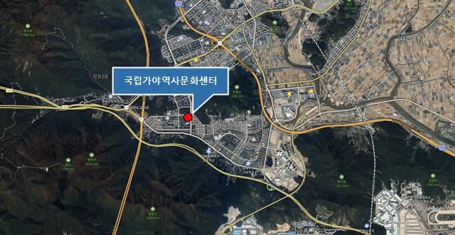 경남도는 문화재청이 추진하는 국립가야역사문화센터가 김해시 관동동 452-3번지 일대에 건립 예정지로 확정했다. 경남도 제공