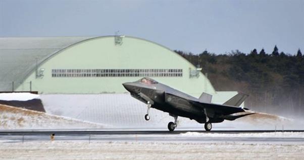 미국의 최신예 스텔스기 F-35A. 아오모리=교도 연합뉴스