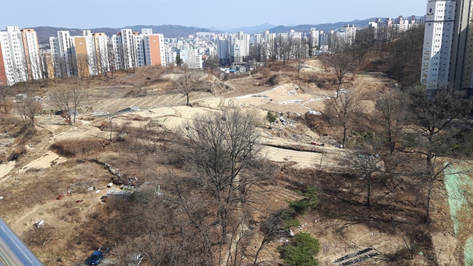 안동시 옥동 산 17번지 일대에 조성될 ‘옥현공원’ 부지 모습.