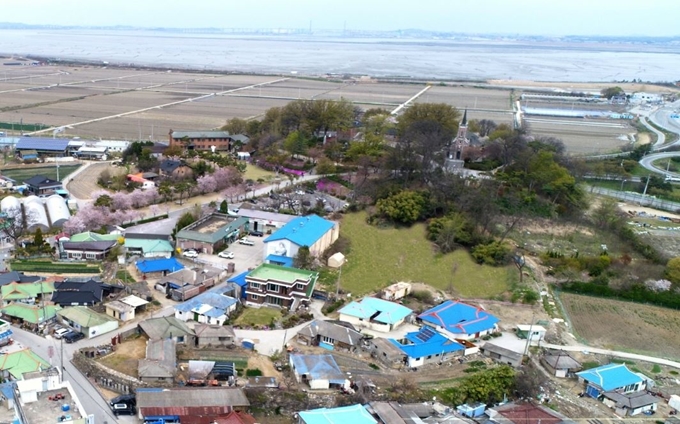 아산시 인주면 공세리 곶창지 전경. 아산시 제공