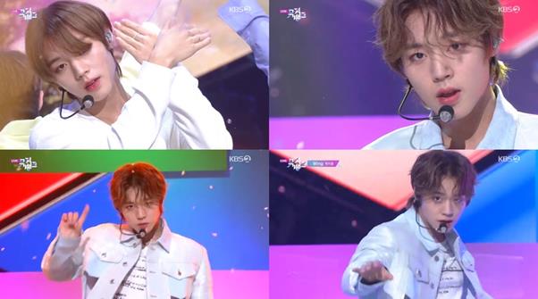 ‘뮤직뱅크’ 박지훈이 마성의 매력을 발산했다.KBS 방송캡처