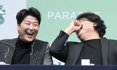 영화 '기생충' 주역들 한 자리에