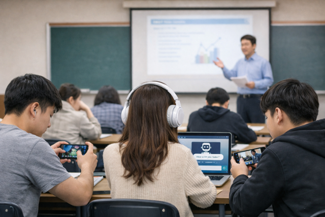 "교수님 강의보다 AI가 나아"... 대학 수업 시간 '딴짓' 늘어나는 이유... - 뉴스 썸네일 이미지
