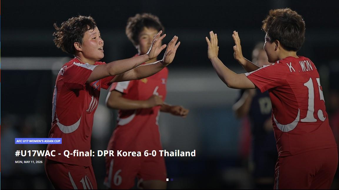 북한, U-17 여자 아시안컵 준결승 진출…월드컵 진출권 확보