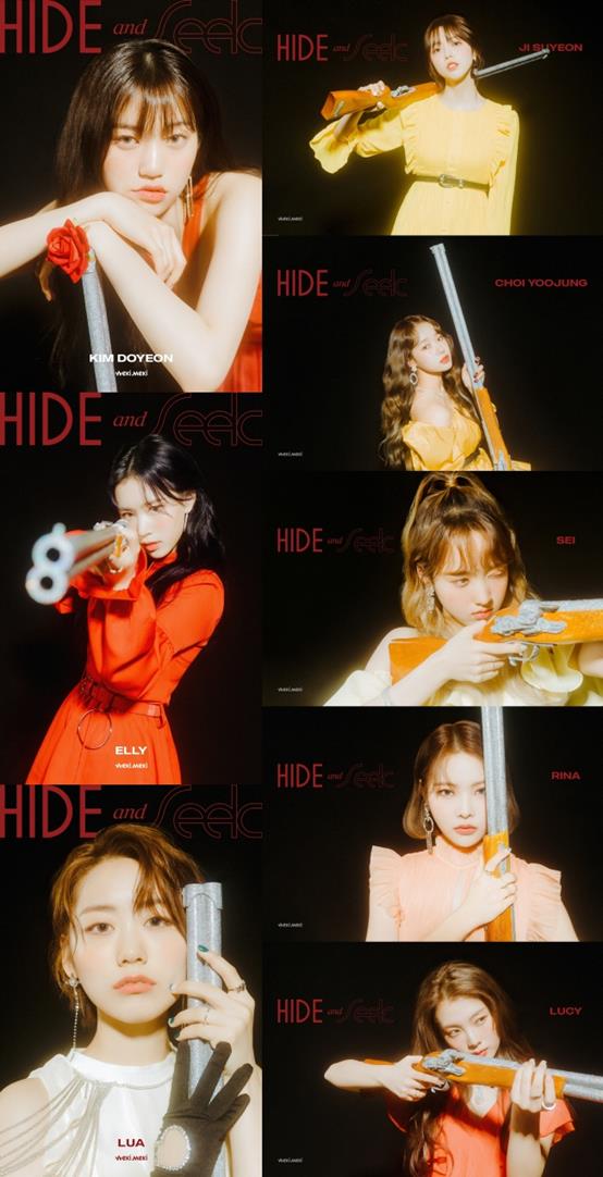 걸그룹 위키미키의 'HIDE' 버전 티저가 공개됐다. 판타지오 뮤직 제공