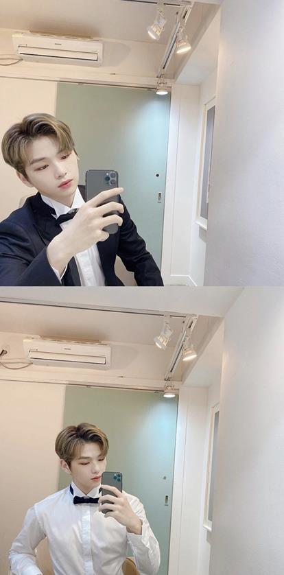 강다니엘이 댄디한 매력을 뽐냈다. 강다니엘 SNS 제공