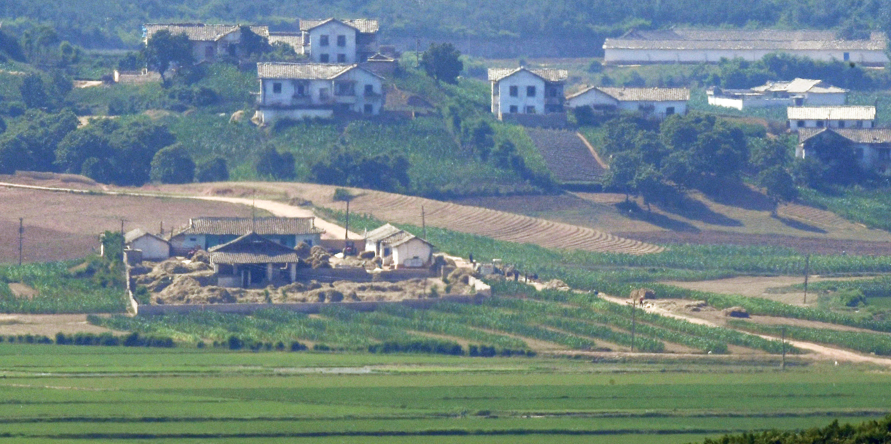 21일 오후 오두산 통일전망대에서 바라본 북한 황해북도 개풍군은 평온한 분위기였다. 홍인기 기자