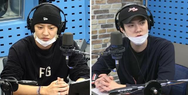 찬열(왼쪽) 세훈이 SBS 파워FM '최화정의 파워타임'에서 입담을 뽐냈다. 보이는 라디오 캡처