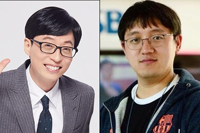 유재석(왼쪽)이 정철민 PD(오른쪽)와 tvN 예능으로 호흡을 맞춘다. tvN, SBS 제공