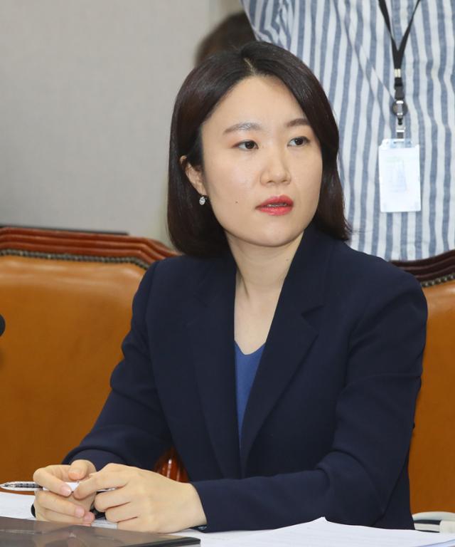 이소영 더불어민주당 의원이 지난달 9일 국회에서 열린 국회 상임위 위원정수에 관한 규칙 개정 특위 전체회의에서 발언하고 있다. 연합뉴스