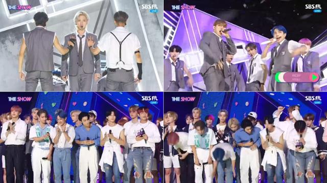 '더 쇼' 에이티즈가 컴백과 동시에 1위를 차지했다. SBS MTV 방송캡처