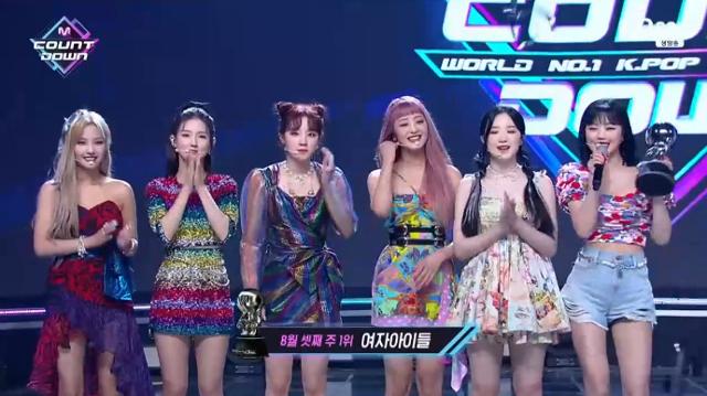 (여자)아이들이 Mnet '엠카운트다운'에서 1위를 차지했다. 방송 캡처