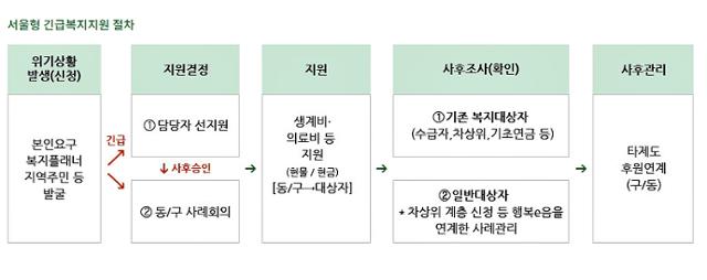 서울형 긴급복지 지원 절차. 서울시 제공