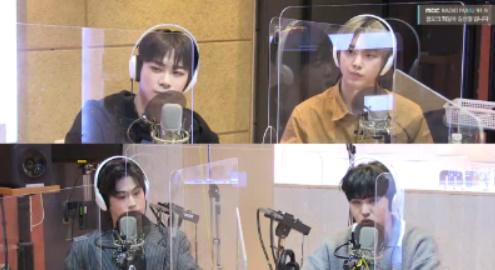 송유빈 김국헌 문빈 산하가 MBC FM4U '정오의 희망곡 김신영입니다'에서 입담을 뽐냈다. 보이는 라디오 캡처