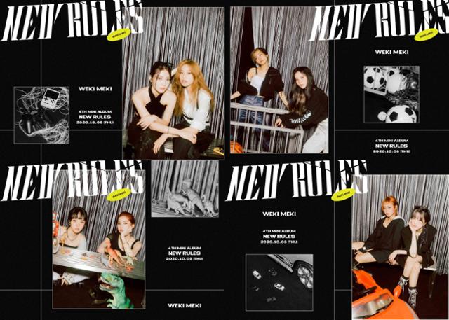 걸그룹 위키미키(Weki Meki)가 새 미니앨범 ‘NEW RULES’(뉴 룰스)의 두 번째 콘셉트 포토를 공개했다. 판타지오뮤직 제공