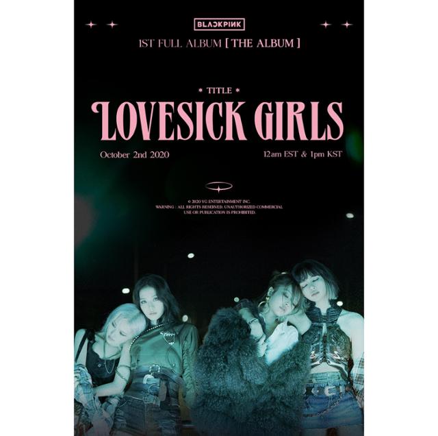 블랙핑크의 첫 정규앨범 타이틀곡이 'Lovesick Girls'으로 밝혀졌다. YG엔터테인먼트 제공